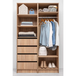 MALMO TWO SHELF/HANGRAIL WALK IN WARDROBE - NATURAL OAK - Home & Garden > Storage > Clothing & Wardrobe Storage