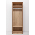 MALMO TWO SHELF/HANGRAIL WALK IN WARDROBE - NATURAL OAK - Home & Garden > Storage > Clothing & Wardrobe Storage