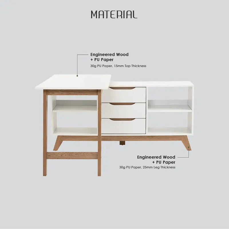 Mando Study Desk Working Station - Furniture > Office > Desks