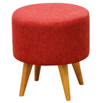 Manhattan Round Ottoman (Cherry Red) - Furniture > Bar Stools & Chairs > Arm Chairs & Recliners