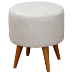 Manhattan Round Ottoman (Light Grey) - Furniture > Living Room > Ottomans & Footstools