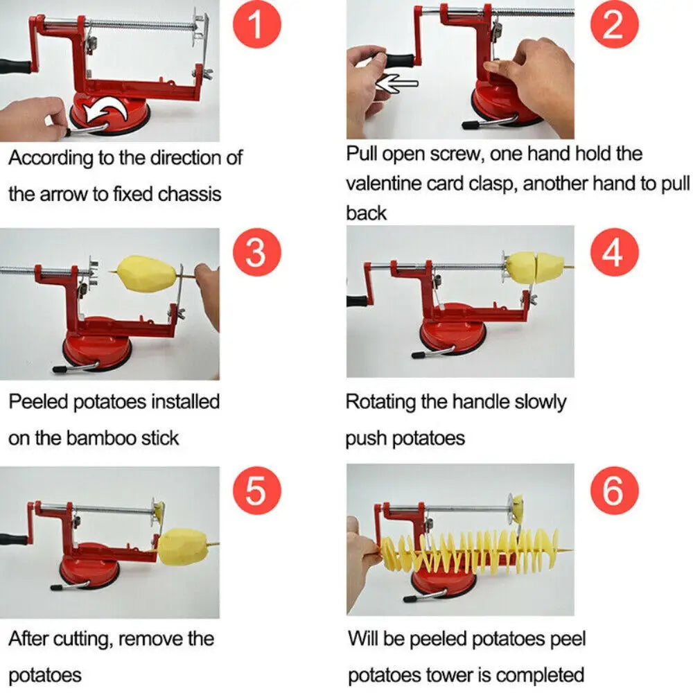 Manual Operation Potato Twister Tornado Slicer Automatic Cutter Machine Spiral - Home & Garden > Kitchenware