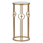 MARBLE ART DECO SIDE TABLE - Furniture > Living Room > Side Tables