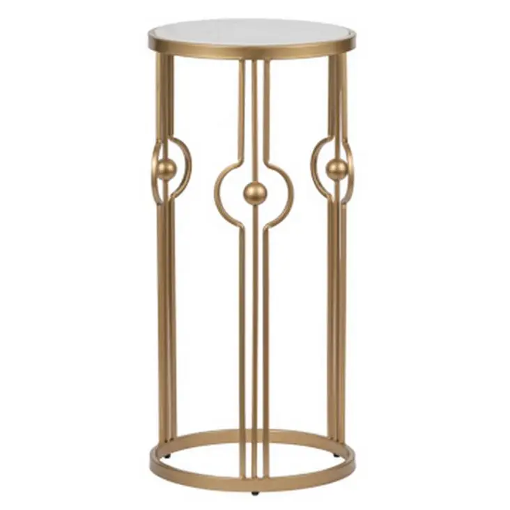 MARBLE ART DECO SIDE TABLE - Furniture > Living Room > Side Tables