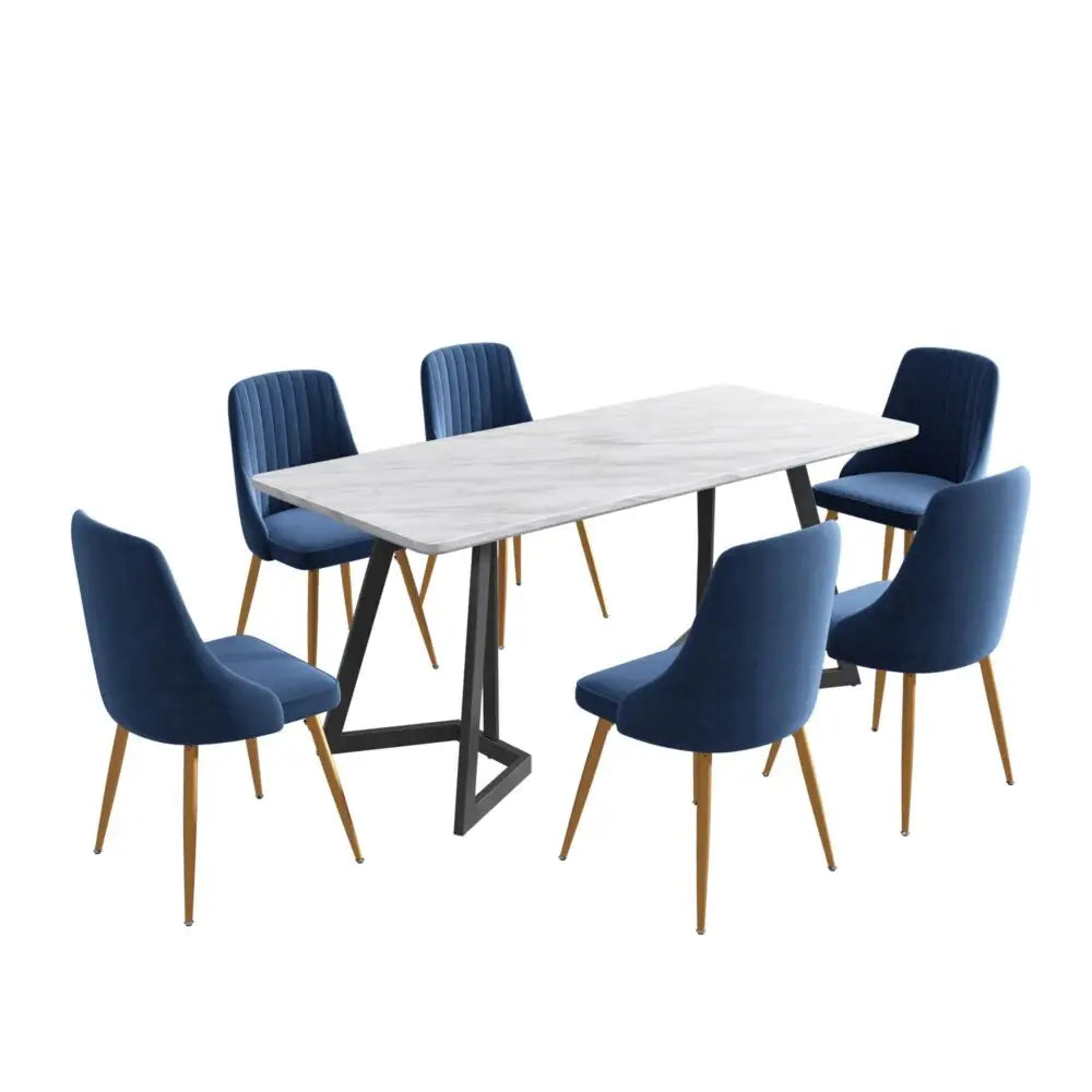 Marble Bliss Dining Set - Furniture > Dining