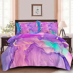 Marble Comforter Set Queen Size Warm Quilted Microfiber Bedding - Home & Garden > Bedding > Quilts & Duvets