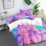 Marble Comforter Set Queen Size Warm Quilted Microfiber Bedding - Home & Garden > Bedding > Quilts & Duvets