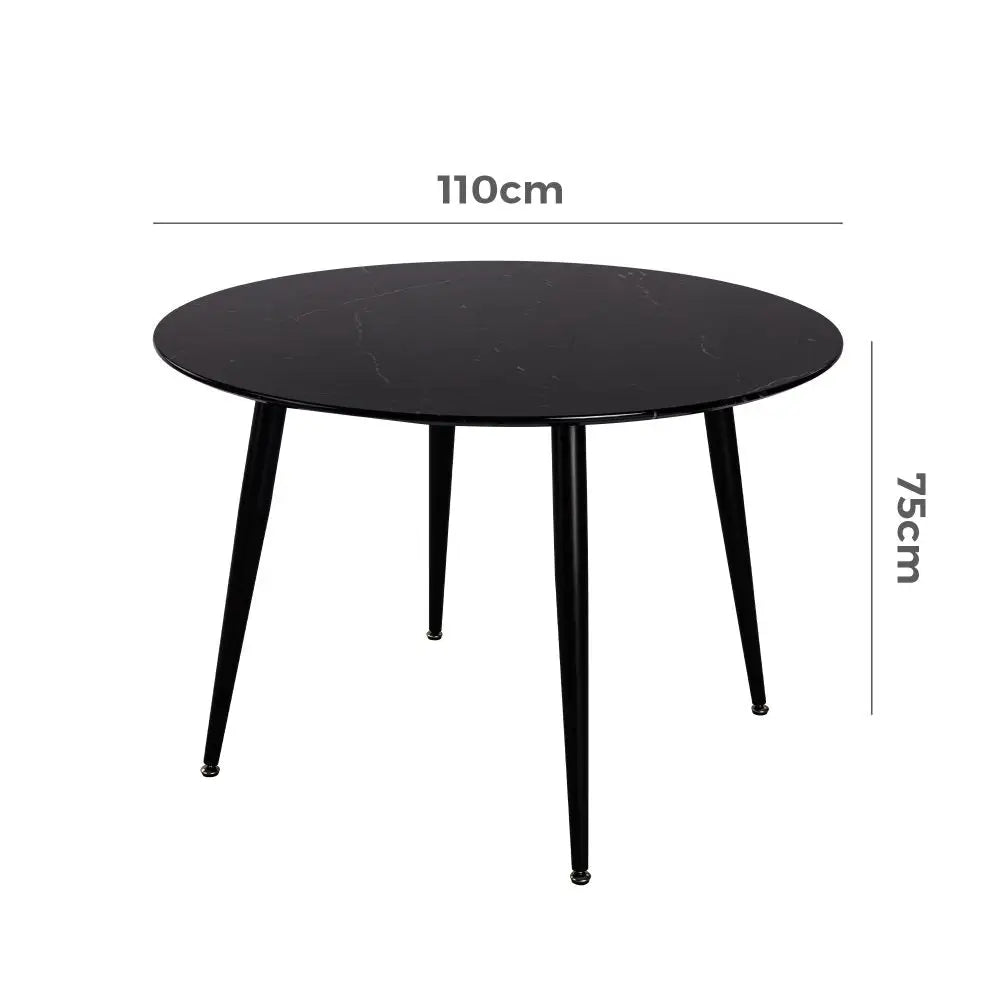 Marble Mania Round Table - Furniture > Dining