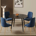 Marble Mania Round Table - Furniture > Dining