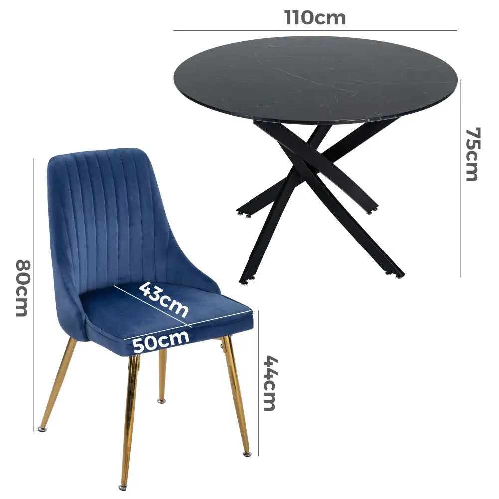 Marble Masterpiece Table and Chair Set - Furniture > Dining