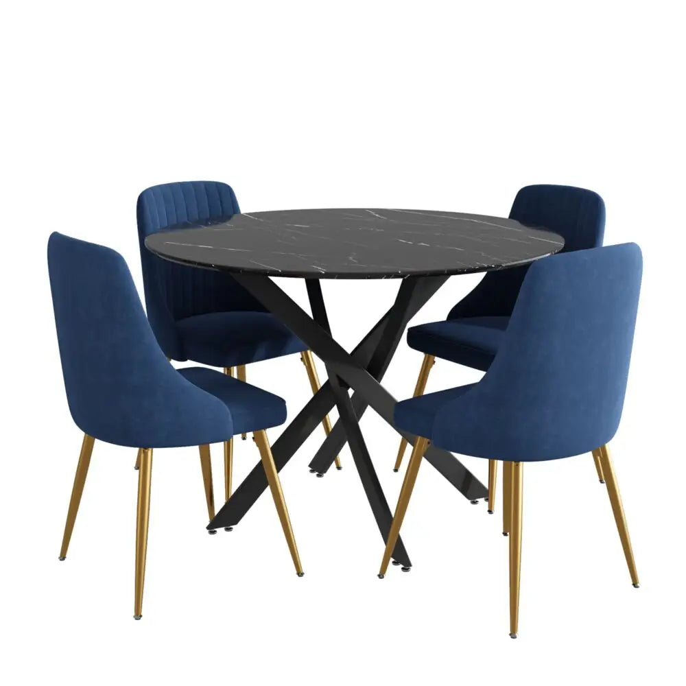Marble Masterpiece Table and Chair Set - Furniture > Dining