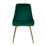 Marbleous Green Velvet Dining Set - Furniture > Dining