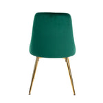 Marbleous Green Velvet Dining Set - Furniture > Dining