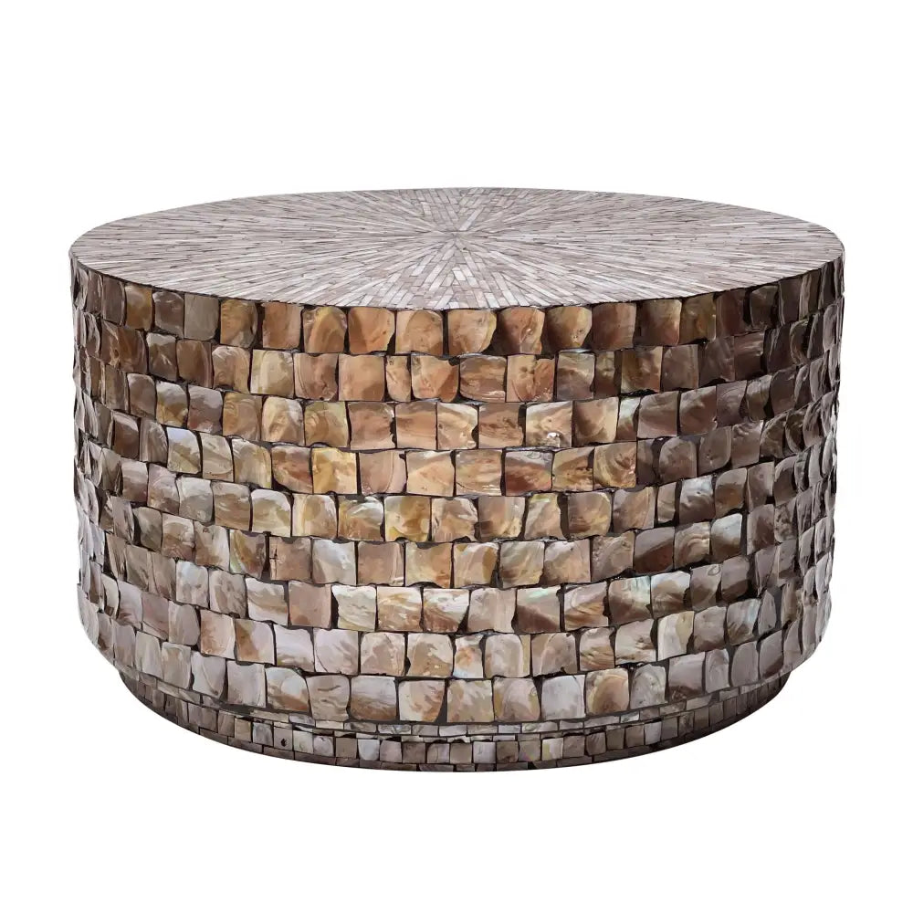 MARINER MOTHER OF PEARL HAND MADE COFFEE TABLE - Furniture > Living Room > Side Tables