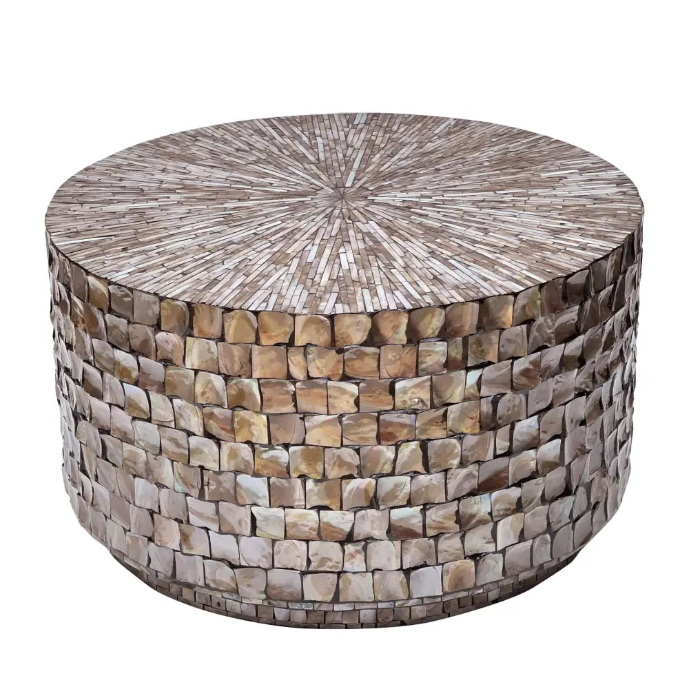 MARINER MOTHER OF PEARL HAND MADE COFFEE TABLE - Furniture > Living Room > Side Tables