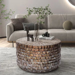 MARINER MOTHER OF PEARL HAND MADE COFFEE TABLE - Furniture > Living Room > Side Tables