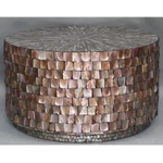 MARINER MOTHER OF PEARL HAND MADE COFFEE TABLE - Furniture > Living Room > Side Tables