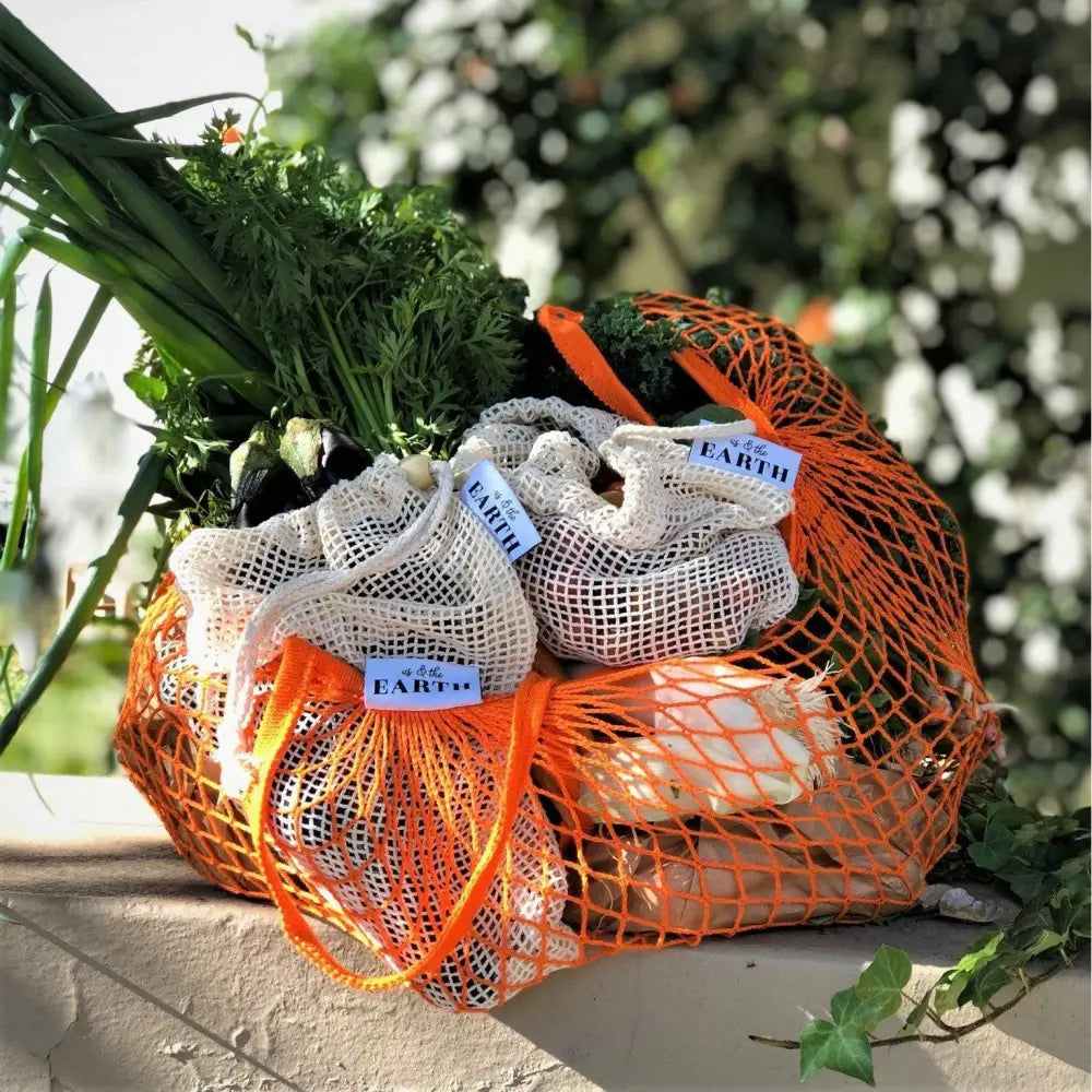 Market Day Shopping Bundle | 6 Produce Bags | Mesh Shopping Tote - Home & Garden > Kitchenware