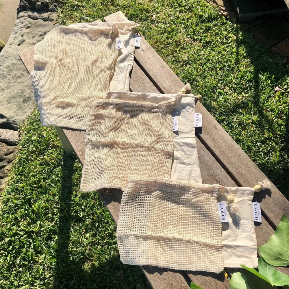 Market Day Shopping Bundle | 6 Produce Bags | Mesh Shopping Tote - Home & Garden > Kitchenware