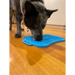 Marley Slowappy Reversible Lick Mat - Blue Lick Mat - Pet Care > Dog Supplies > Dog Bowls Feeders & Waterers
