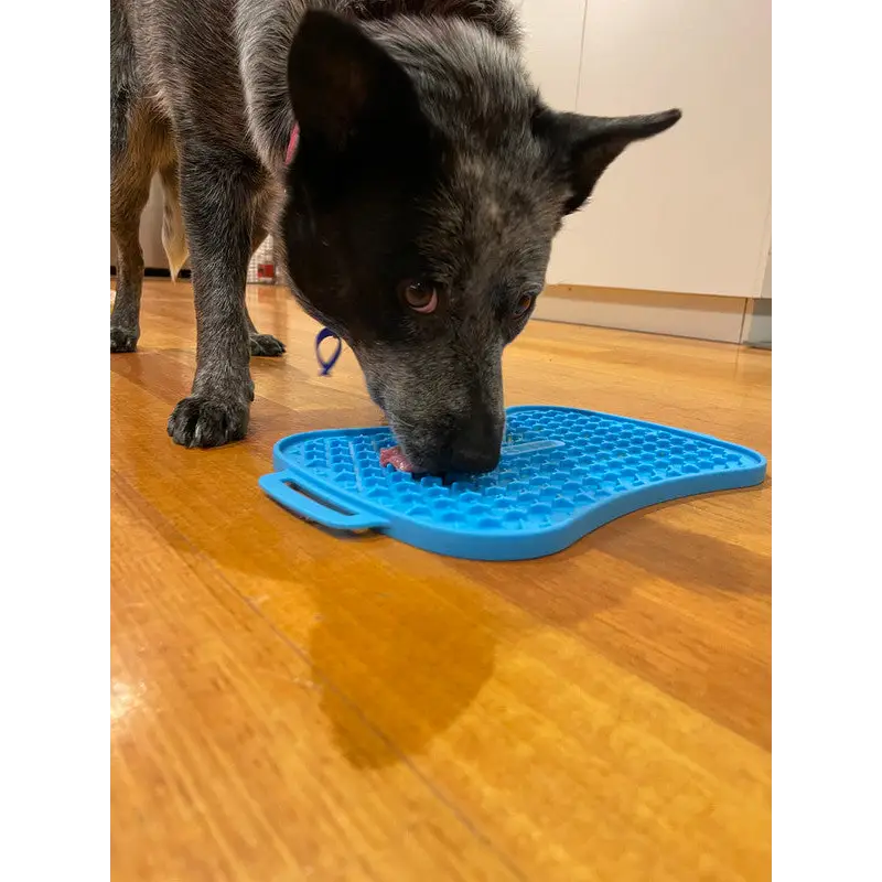Marley Slowappy Reversible Lick Mat - Blue Lick Mat - Pet Care > Dog Supplies > Dog Bowls Feeders & Waterers