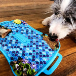 Marley Slowappy Reversible Lick Mat - Blue Lick Mat - Pet Care > Dog Supplies > Dog Bowls Feeders & Waterers