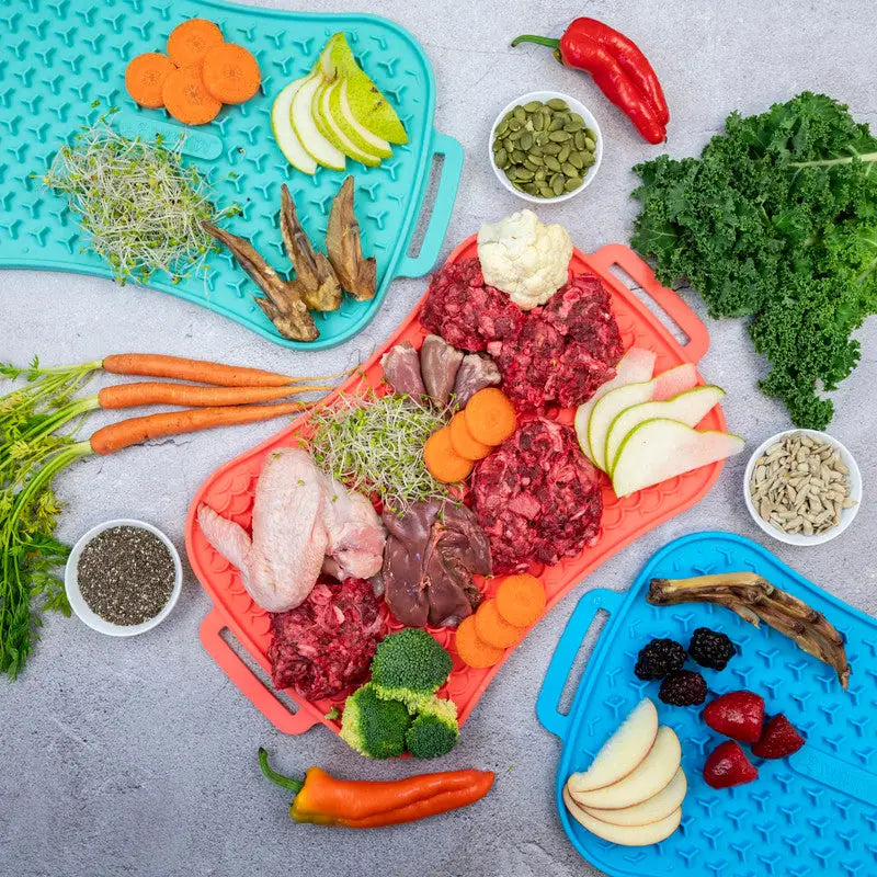 Marley Slowappy Reversible Lick Mat - Warm Ocean Red - Pet Care > Dog Supplies > Dog Bowls Feeders & Waterers