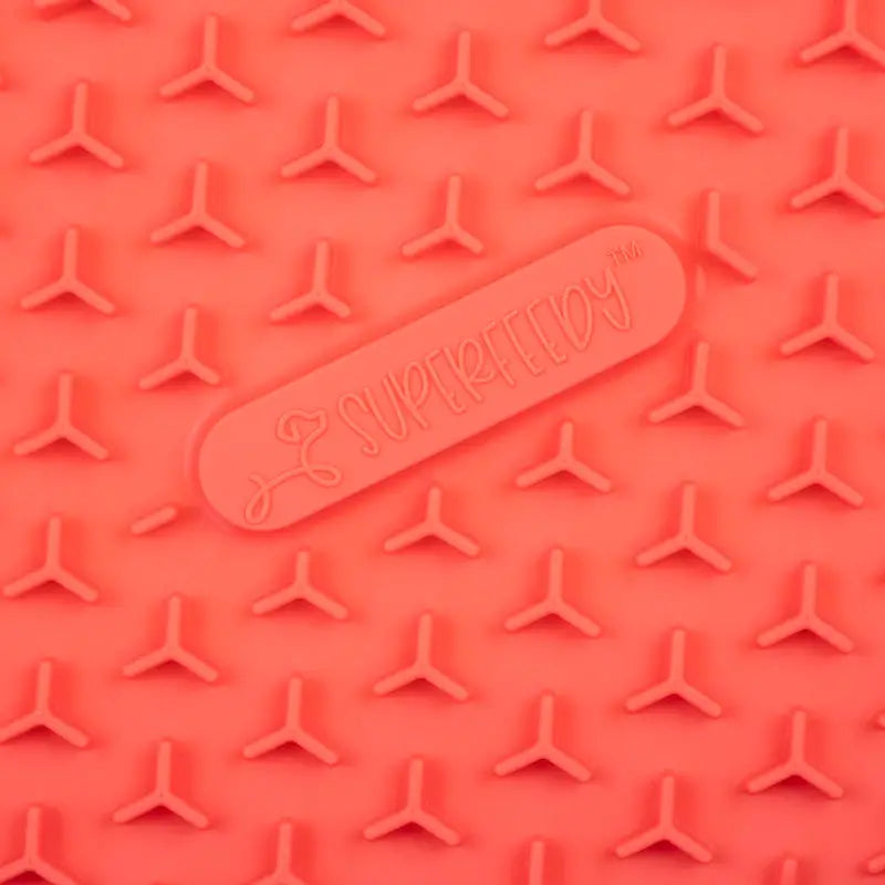 Marley Slowappy Reversible Lick Mat - Warm Ocean Red - Pet Care > Dog Supplies > Dog Bowls Feeders & Waterers
