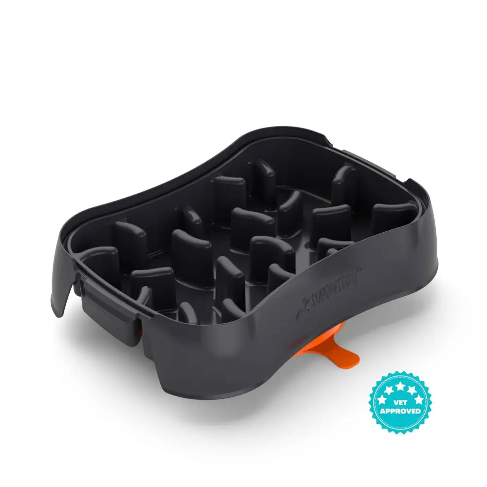 Marley Slowappy Slow Feeder Bowl - Dark Grey - Pet Care > Dog Supplies > Dog Bowls Feeders & Waterers