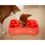 Marley Slowappy Slow Feeder Bowl - Warm Ocean Red - Pet Care > Dog Supplies > Dog Bowls Feeders & Waterers