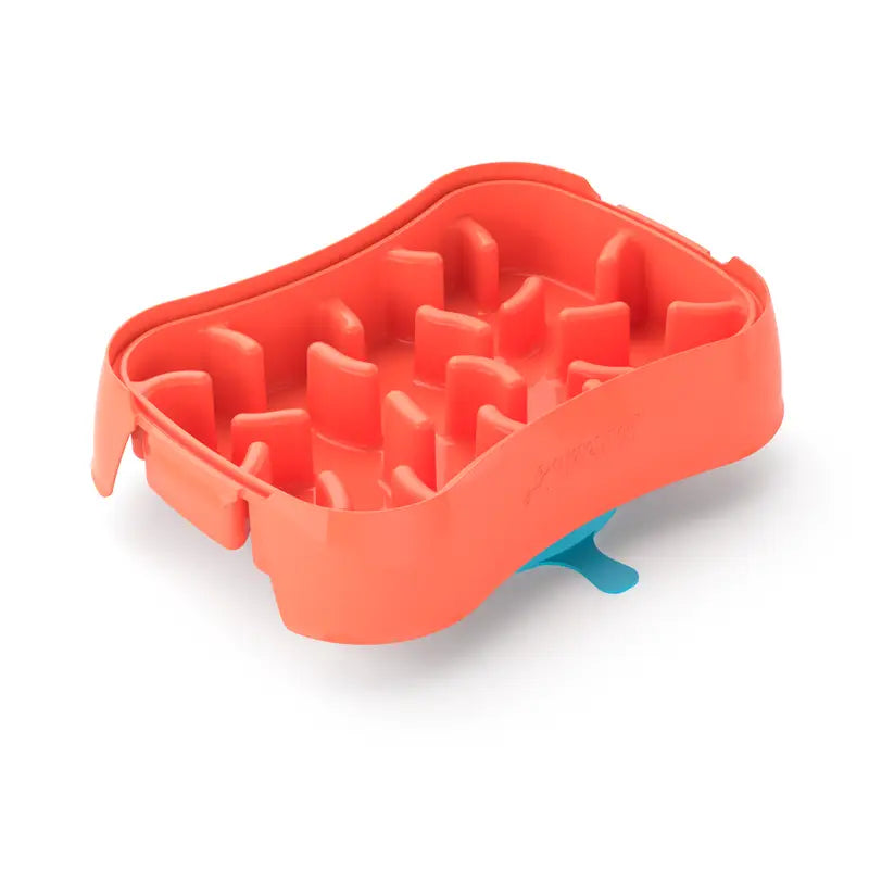 Marley Slowappy Slow Feeder Bowl - Warm Ocean Red - Pet Care > Dog Supplies > Dog Bowls Feeders & Waterers