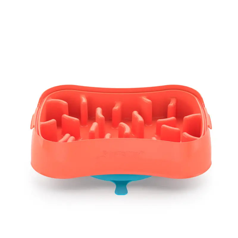 Marley Slowappy Slow Feeder Bowl - Warm Ocean Red - Pet Care > Dog Supplies > Dog Bowls Feeders & Waterers