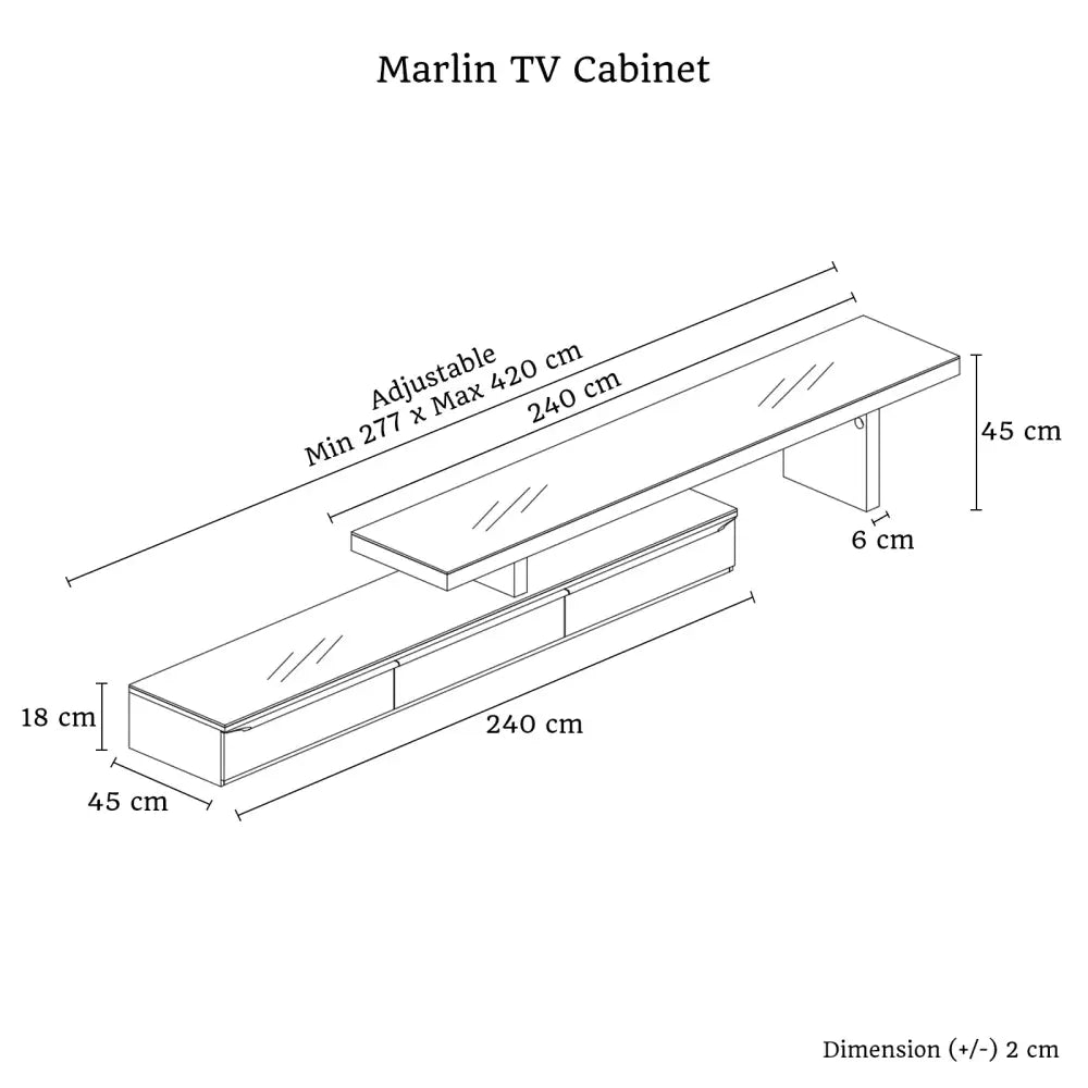 Marlin Tv Unit White - Furniture > Living Room