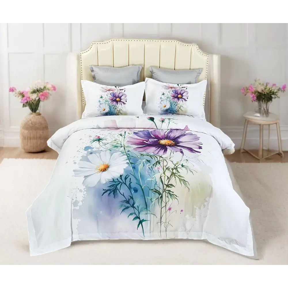 Marrea Floral Quilt Cover Set - King Size - Home & Garden > Bedding