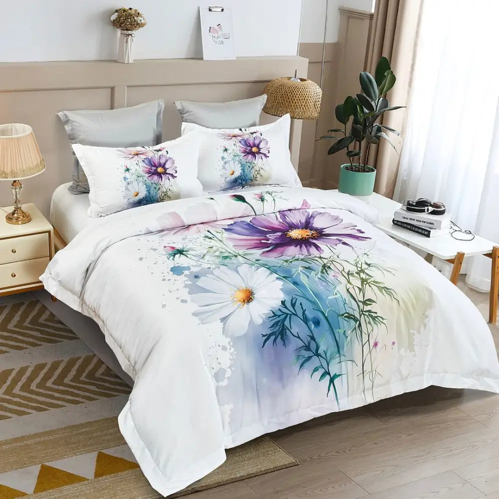 Marrea Floral Quilt Cover Set - King Size - Home & Garden > Bedding