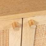 Martina ETU Entertainment TV Unit 175cm Solid Mango Wood Rattan Furniture - Furniture > Living Room