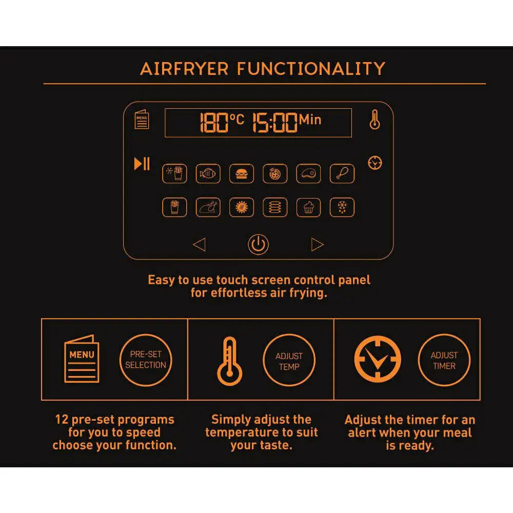 Masterpro 5L Ultimate Electric All-in-One Air Fryer MultiCooker w/ Basket Black - Appliances > Kitchen Appliances
