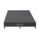 Mattress Base Ensemble Double Size Solid Wooden Slat in Black with Removable Cover - Furniture > Mattresses