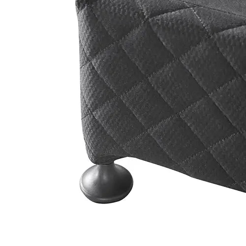 Mattress Base Ensemble King Size Solid Wooden Slat in Black with Removable Cover - Furniture > Mattresses