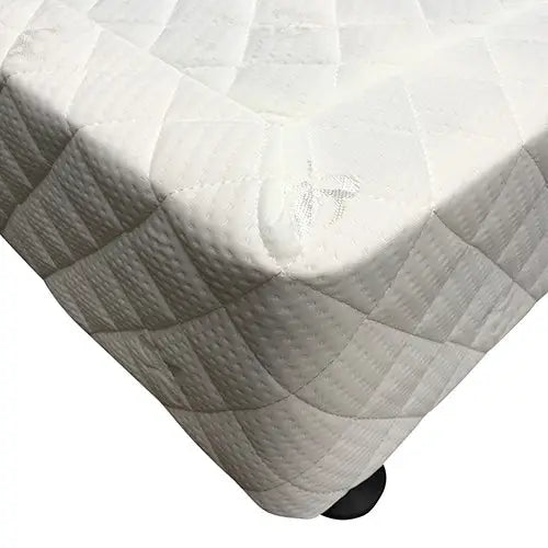 Mattress Base Ensemble Queen Size Solid Wooden Slat in Beige with Removable Cover - Furniture > Mattresses