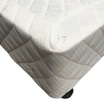 Mattress Base Ensemble Queen Size Solid Wooden Slat in Beige with Removable Cover - Furniture > Mattresses