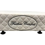 Mattress Base Ensemble Queen Size Solid Wooden Slat in Beige with Removable Cover - Furniture > Mattresses