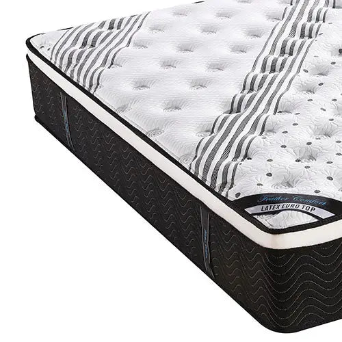 Mattress Euro Top Queen Size Pocket Spring Coil with Knitted Fabric Medium Firm 33cm Thick - Furniture > Mattresses