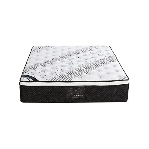 Mattress Euro Top Queen Size Pocket Spring Coil with Knitted Fabric Medium Firm 33cm Thick - Furniture > Mattresses