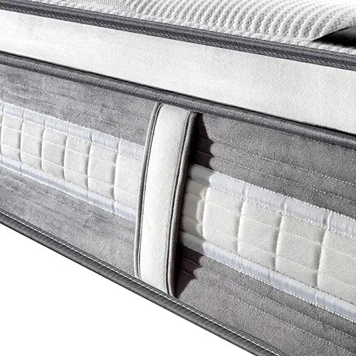 Mattress Euro Top Single Size Pocket Spring Coil with Knitted Fabric Medium Firm 34cm Thick - Furniture > Mattresses