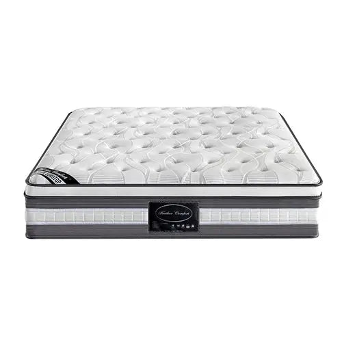 Mattress Euro Top Single Size Pocket Spring Coil with Knitted Fabric Medium Firm 34cm Thick - Furniture > Mattresses