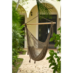 Mayan Legacy Extra Large Outdoor Cotton Mexican Hammock Chair in Cedar Colour - Home & Garden > Hammocks