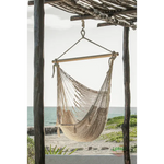 Mayan Legacy Extra Large Outdoor Cotton Mexican Hammock Chair in Cream Colour - Home & Garden > Hammocks