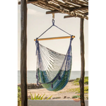 Mayan Legacy Extra Large Outdoor Cotton Mexican Hammock Chair in Caribe Colour - Home & Garden > Hammocks