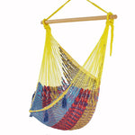 Mayan Legacy Extra Large Outdoor Cotton Mexican Hammock Chair in Confeti Colour - Home & Garden > Hammocks